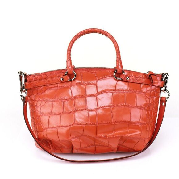 NWT Coach LIMITED EDITION Croc Leather Work Satchel Bag - Picture 7 of 10